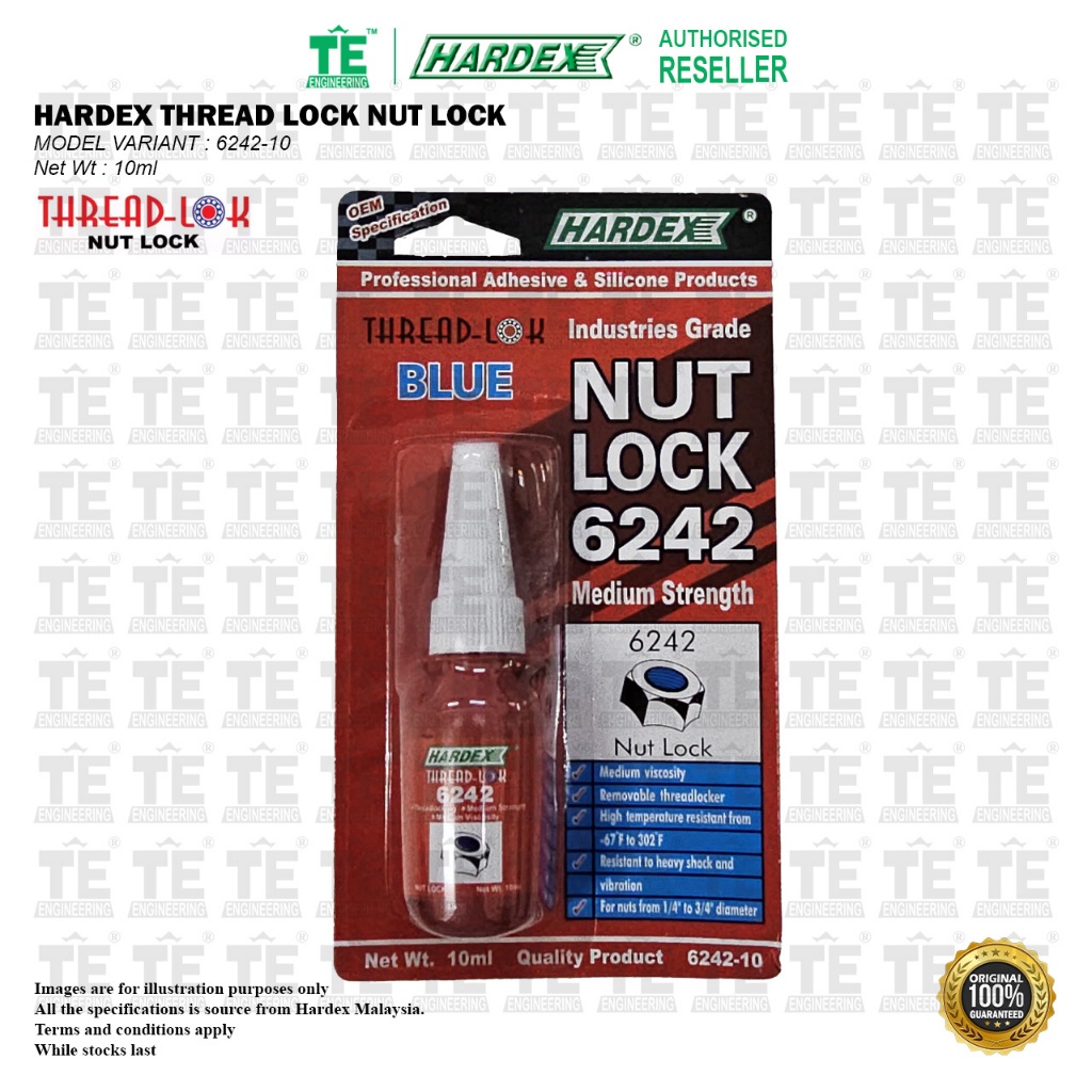 HARDEX Thread Lock Nut Lock - 10ml ( 6242-10 )