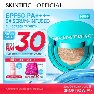 [5.21 New Launch]SKINTIFIC Perfect Stay Serum Matte Cushion Foundation SPF50 PA++++ Full Coverage Long-Lasting Makeup