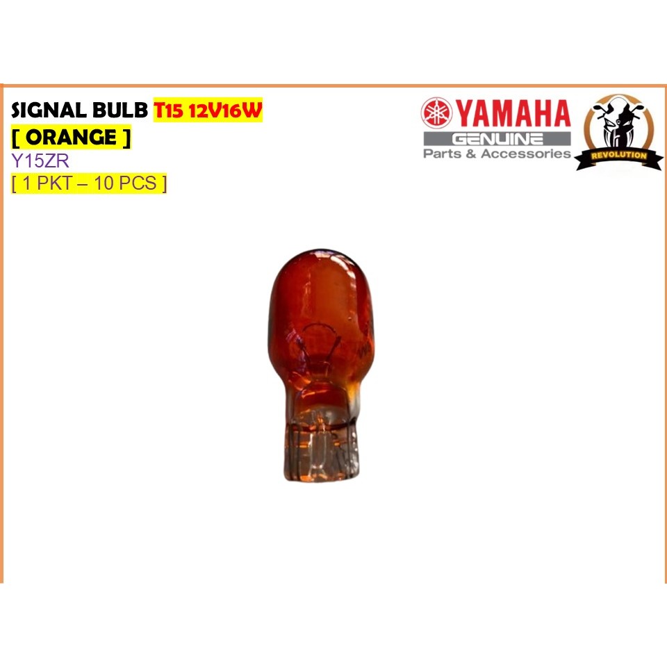 [ 1 PKT - 10 ชิ้น ] LAMPU BULB KIRI KANAN SIGNAL T-15 T 15 AMBER SIGNAL BULB T15 0 12V16W