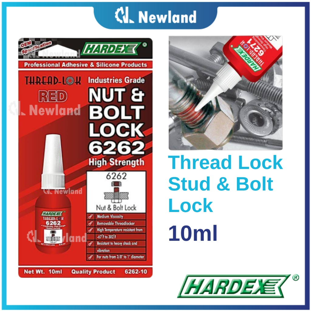 Hardex Thread Lock Nut & Bolt Lock - 10ml (6262-10ML)
