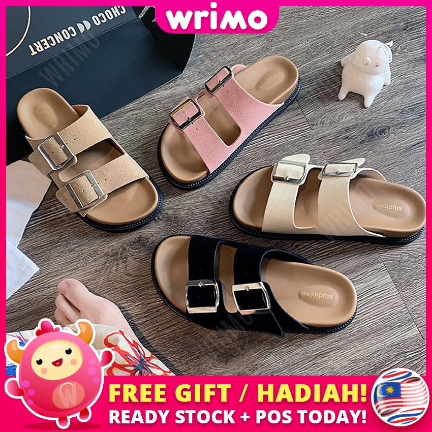 WILIMO Chliduo รองเท้าแตะผู้หญิงแบนรองเท้าแตะลําลองรองเท้าแตะผู้หญิง Kasut Ringkas Lawa Wanita ks212