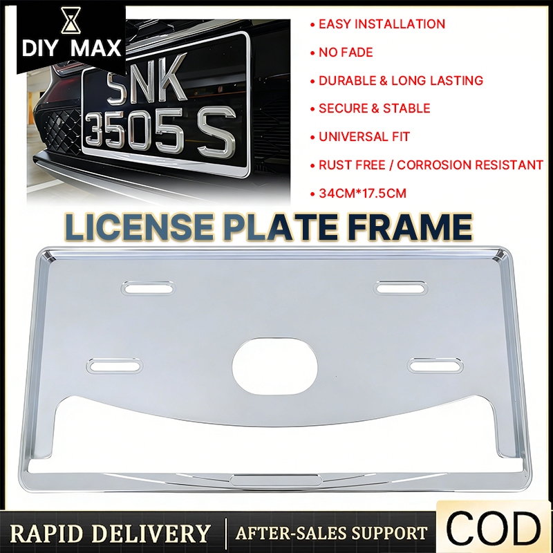 พลาสติก ABS SILVER CHROME NUMBER PLATE HOLDER ผ้าปูที่นอนพลาสติก