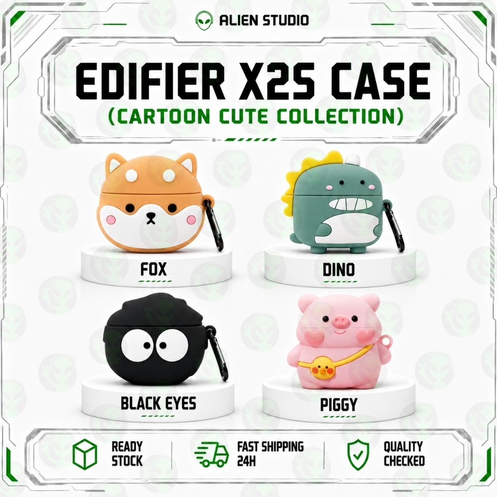 เคส Edifier X2S การ์ตูนน่ารักหูฟังไร้สายหูฟังเคสซิลิโคนอ่อนนุ่มป้องกัน