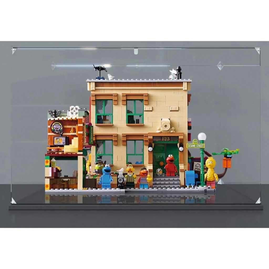 Display Case Box 123 Sesame Street 21264 Display Case Box (เฉพาะกล่องเคสโชว์, ไม่มีบล็อครุ่น)