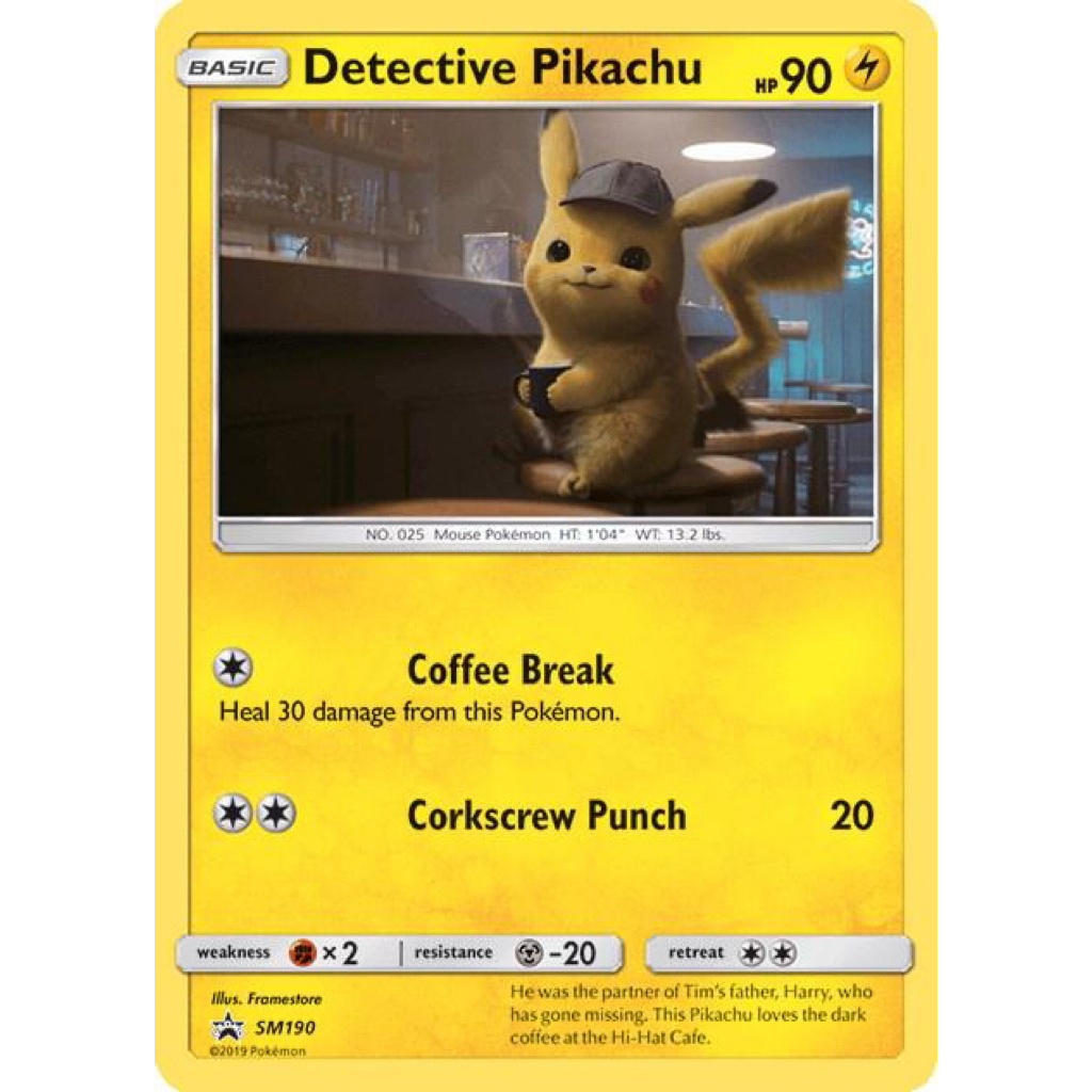การ์ด Detective Pikachu SM190 (ฟอยล์)