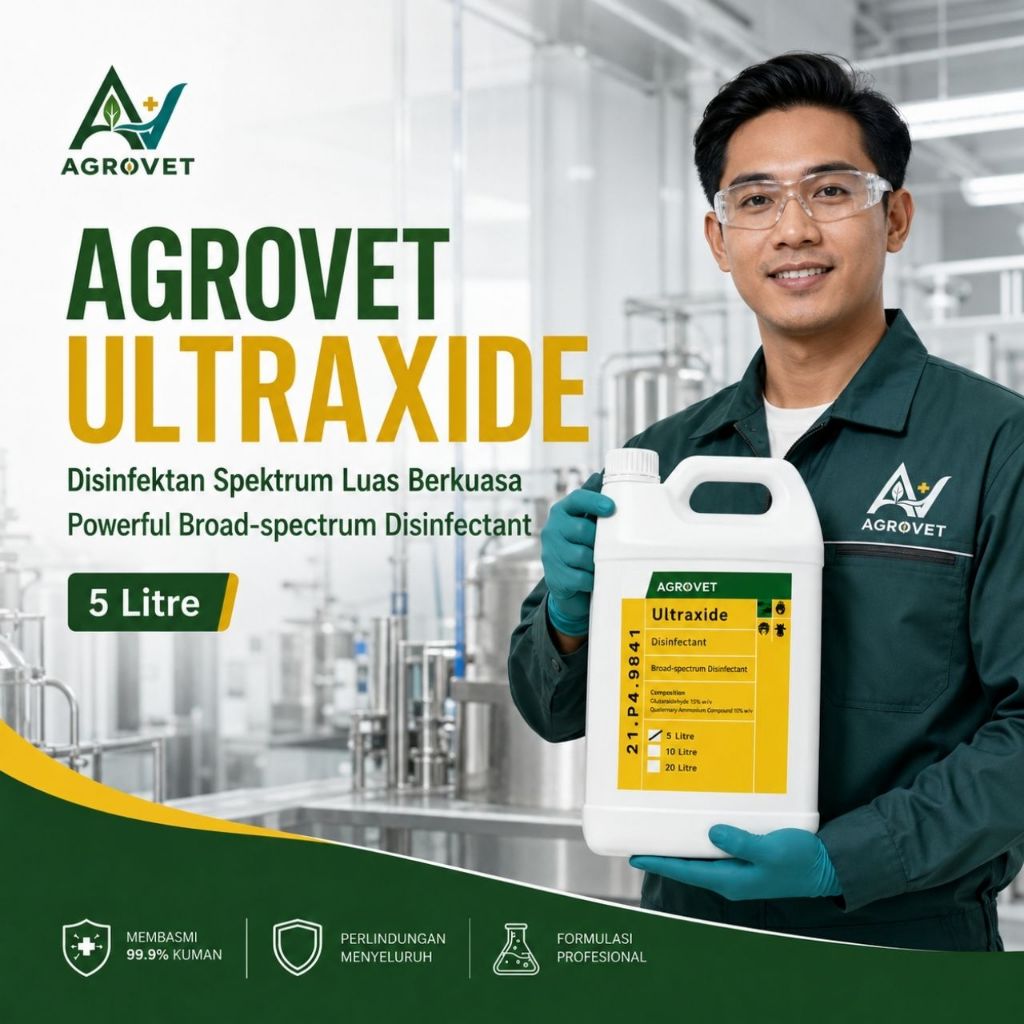 ZAGRO Ultraxide 5L น้ํายาฆ่าเชื้อสําหรับกรงและสนามสําหรับไก่ ปศุสัตว์ อุปกรณ์