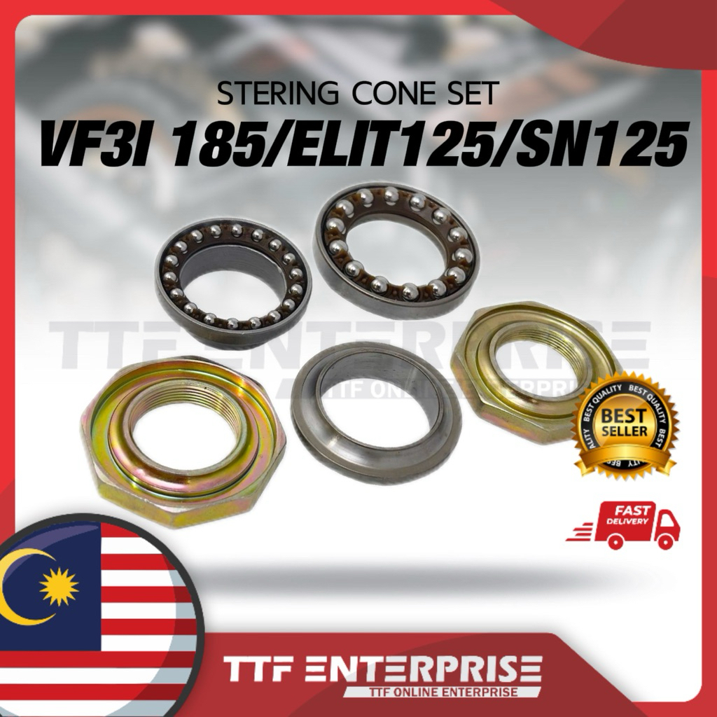 VF3I 185 / ELIT125 / SN125 STERING CONE SET (COMPLETE) SYM VF3I185 MODENAS ELIT 125 SN 125 STEERING 