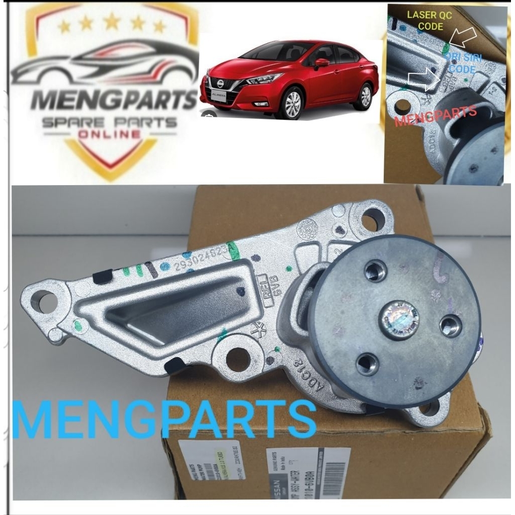 % NISSAN ALMERA N18 1.0 TURBO 2019Y-2025Y ปั๊มน้ําพร้อม GASKET 2100-6VB0A
