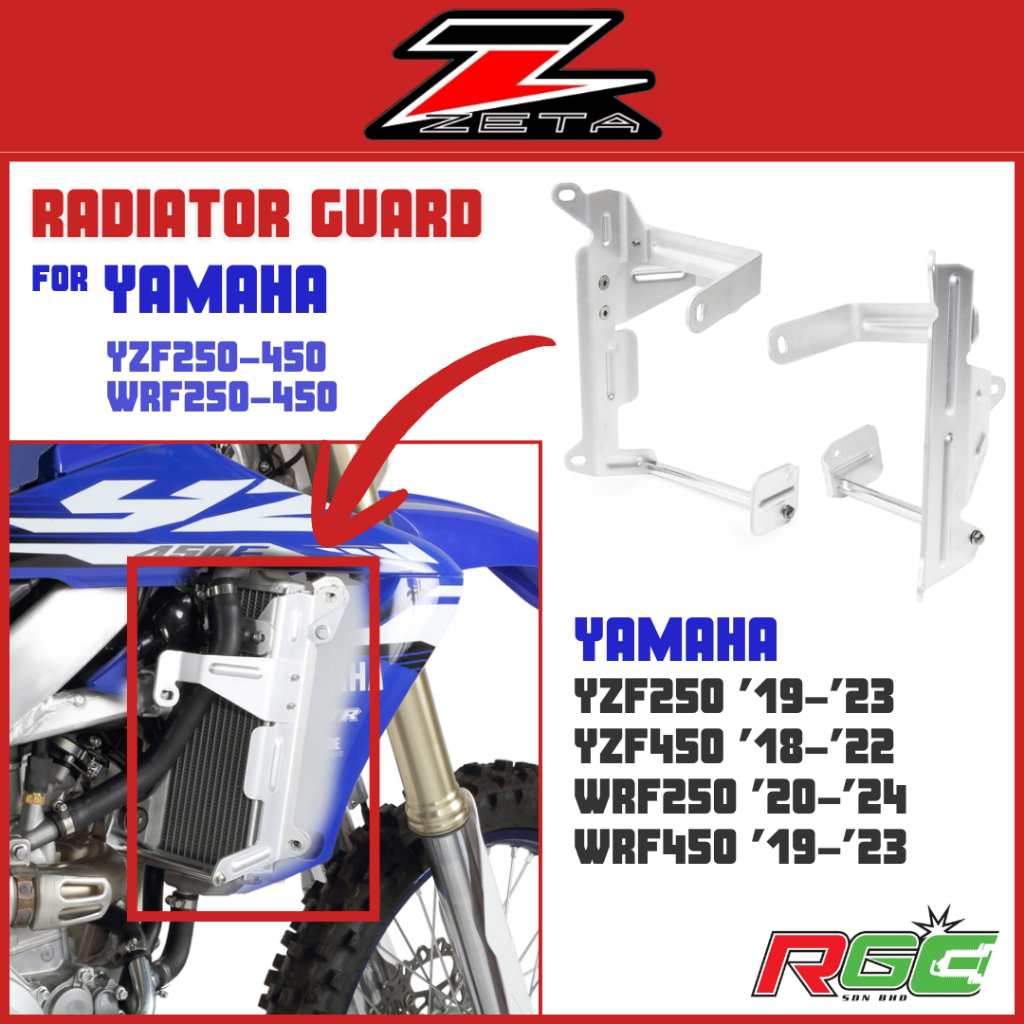 การ์ดหม้อน้ํา ZETA YAMAHA YZF250 YZF450 WRF250 WRF450 Offroad Bike Accesories ตัวป้องกันหม้อน้ํา
