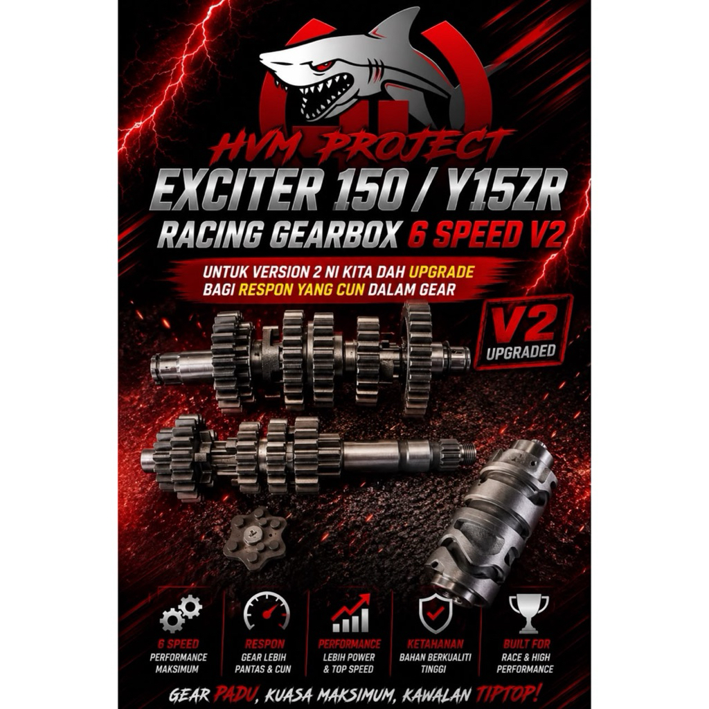 HVM PROJECT RACING GEARBOX VERSION2 6 สปีด Y15ZR