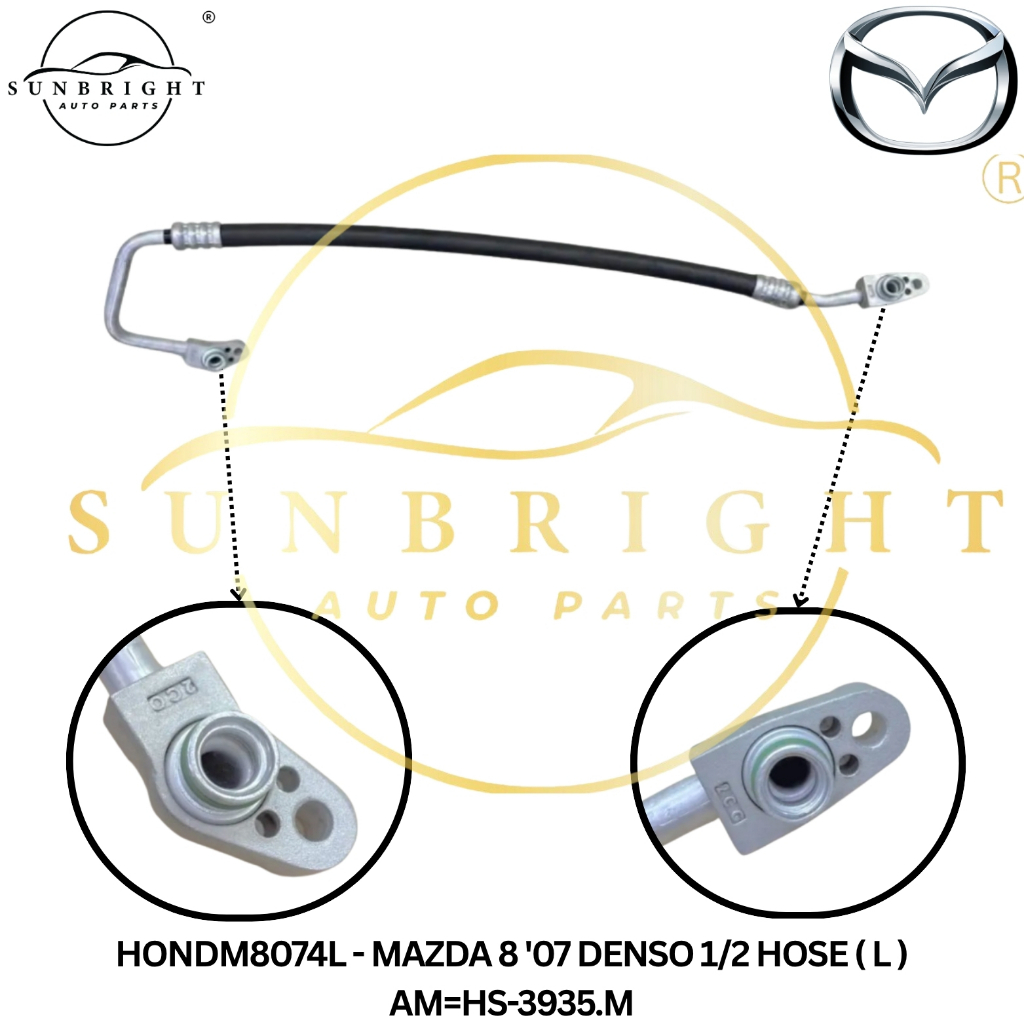 MAZDA 8 07 DENSO 1/2 HOSE ( L ) AM=HS-3935.ม