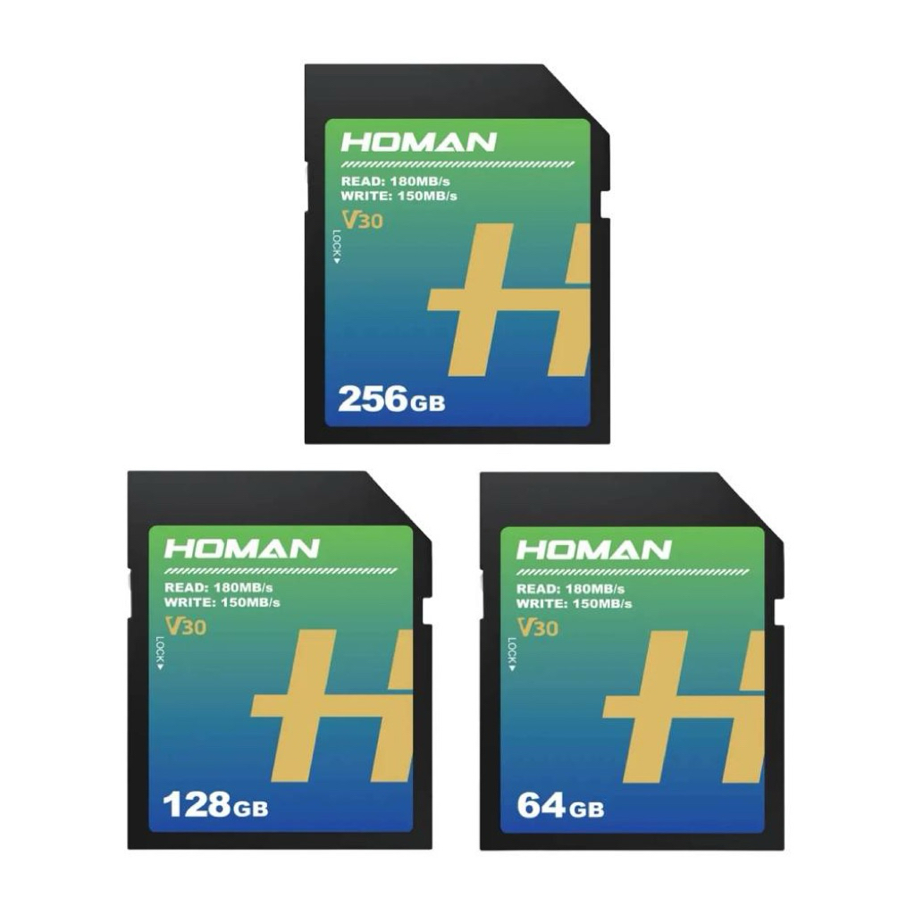 HOMAN 64GB /128GB/256GB SD V30 4K CARD