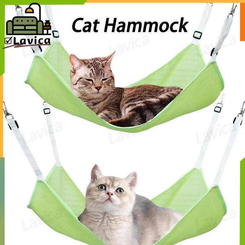 MYCat Hammock Cat เตียงกรงสัตว์เลี้ยงแขวนเตียง Breathable ตาข่ายฤดูร้อน Cooling Katil Kucing Buaian 