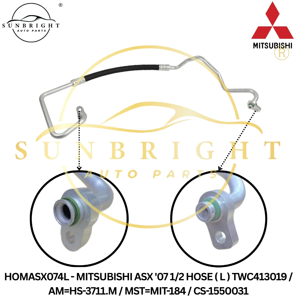 MITSUBISHI ASX 07 1/2 HOSE ( L ) TWC413019 / AM=HS-3711.M / MST=MIT-184 / CS-1550031