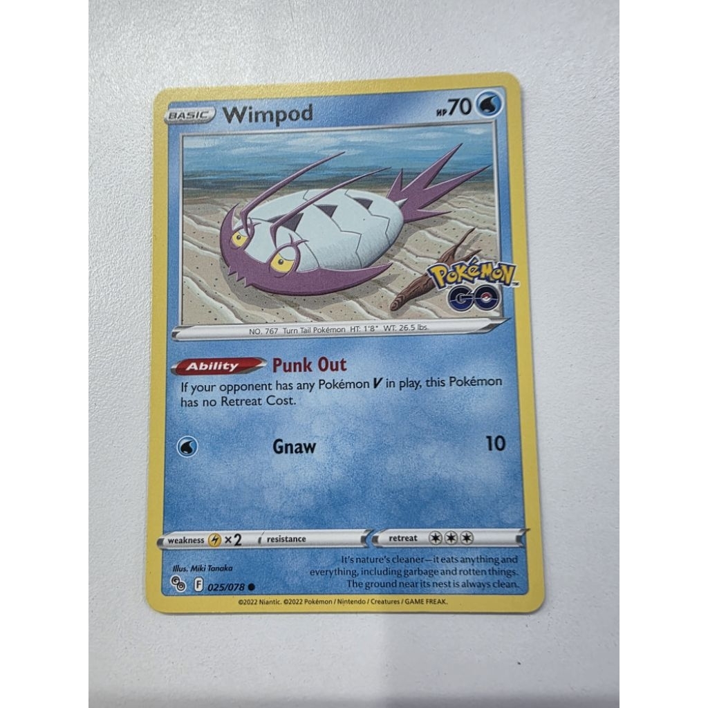 Pokemon TCG Wimpod 025/078 Common Pokémon GO