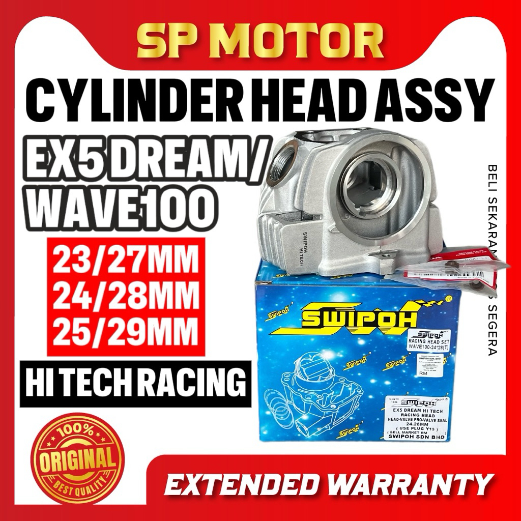 EX5 DREAM / WAVE100 RACING HI TECH CYLINDER HEAD VALVE PRO 23/27 24/28 25/29 SWIPOH