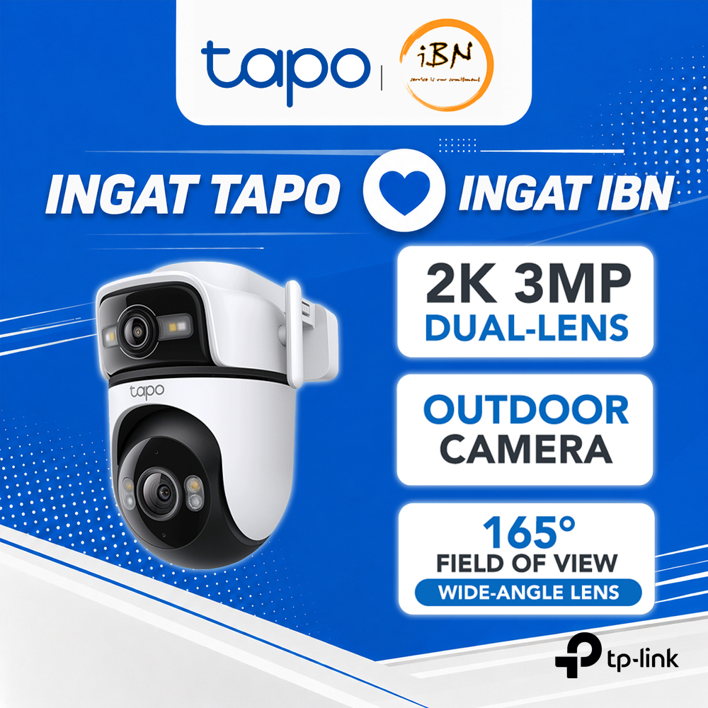 TP-Link Tapo C545D Outdoor Dual Lens 2K 3MP Security Camera AI Tracking, Night Vision & Two-Way Audi