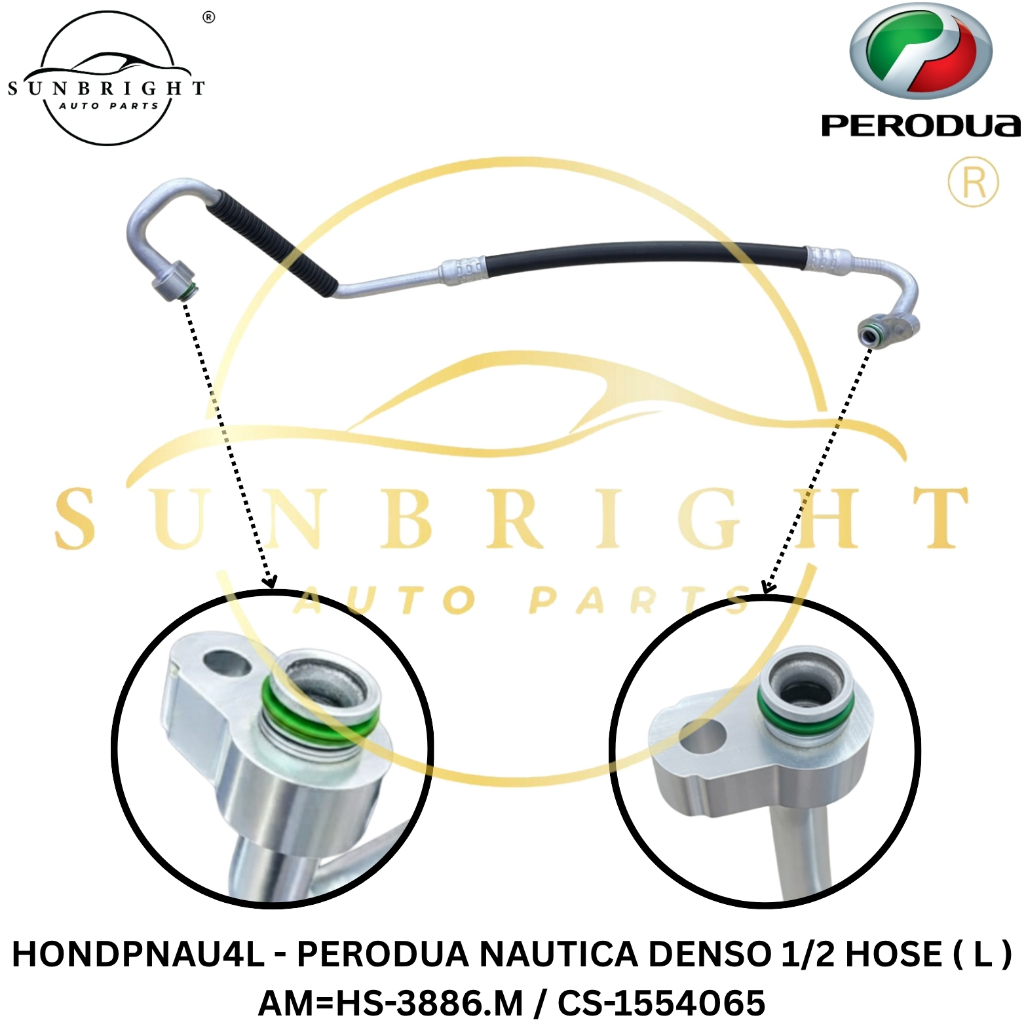 PERODUA NAUTICA DENSO 1/2 HOSE ( L ) AM=HS-3886.M / CS-1554065