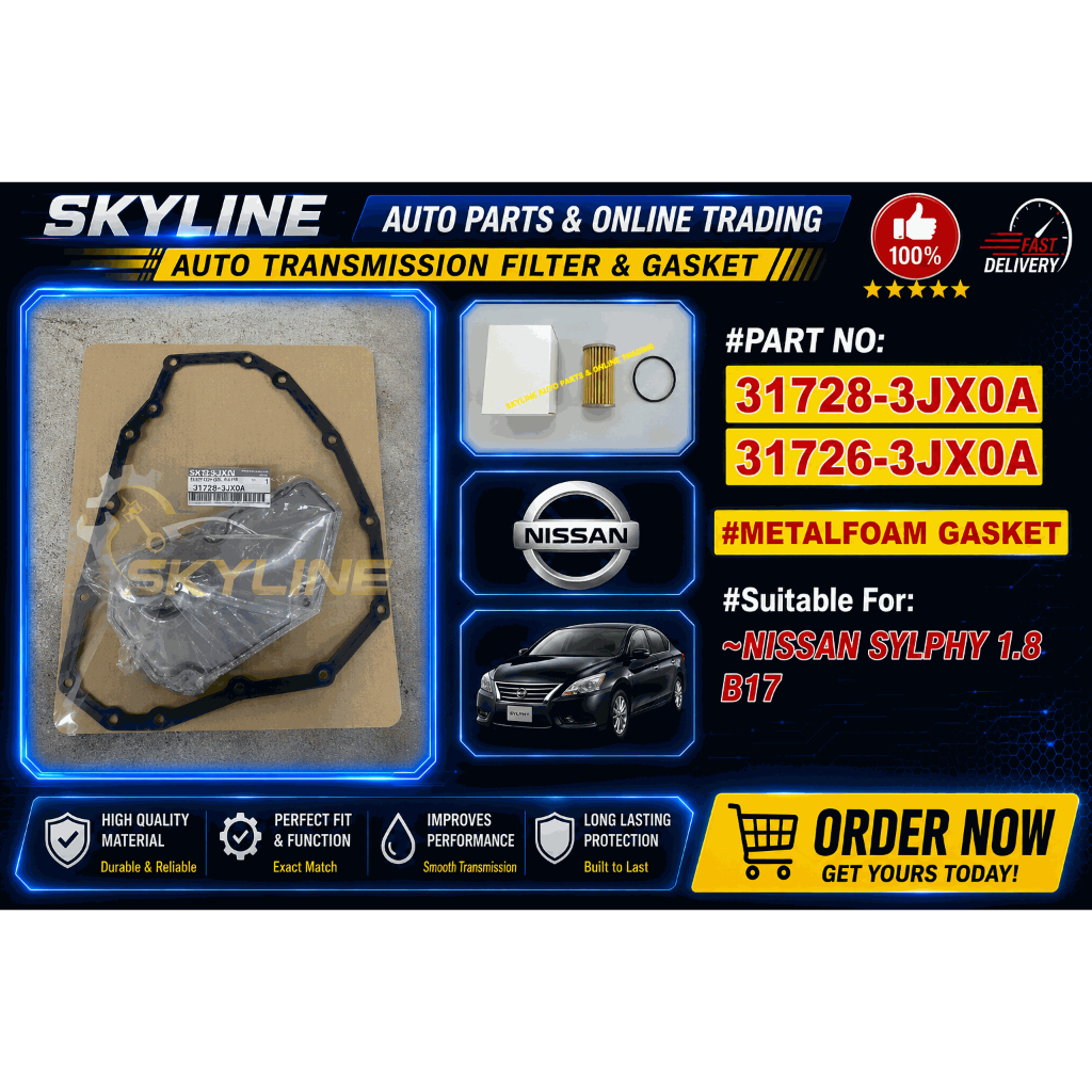 31728-3JX0A & 31726-3JX0A (METALFOAM)* NISSAN SYLPHY 1.8 B17 AUTO TRANSMISSION FILTER
