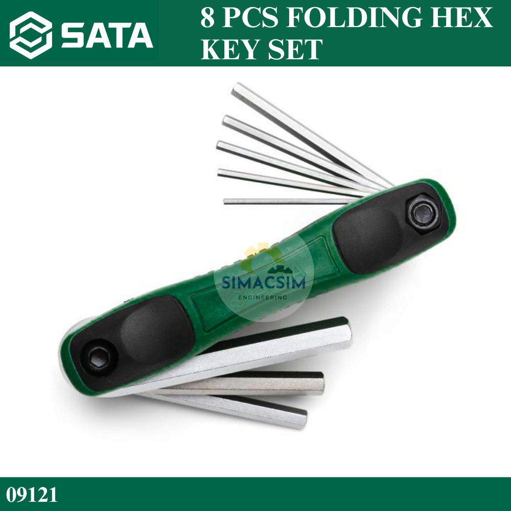 SATA 09121 FOLDING HEX KEY SET FOLDING ALLEN KEY SET HEAVY DUTY
