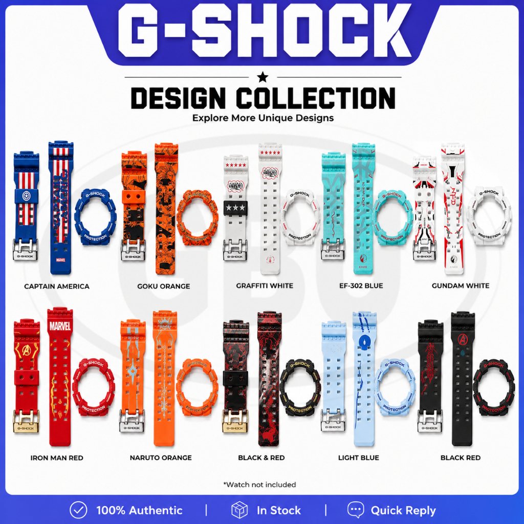 Casio G-Shock Patterned Strap Bezel Case Set เปลี่ยนสายนาฬิกาสําหรับ GA-100 GA-110 GA-120 GD-100 GD-