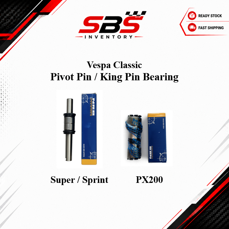 Vespa Classic Super/ Sprint & PX200 Pivot Pin King Pin Bearing (ยี่ห้อ NRB)
