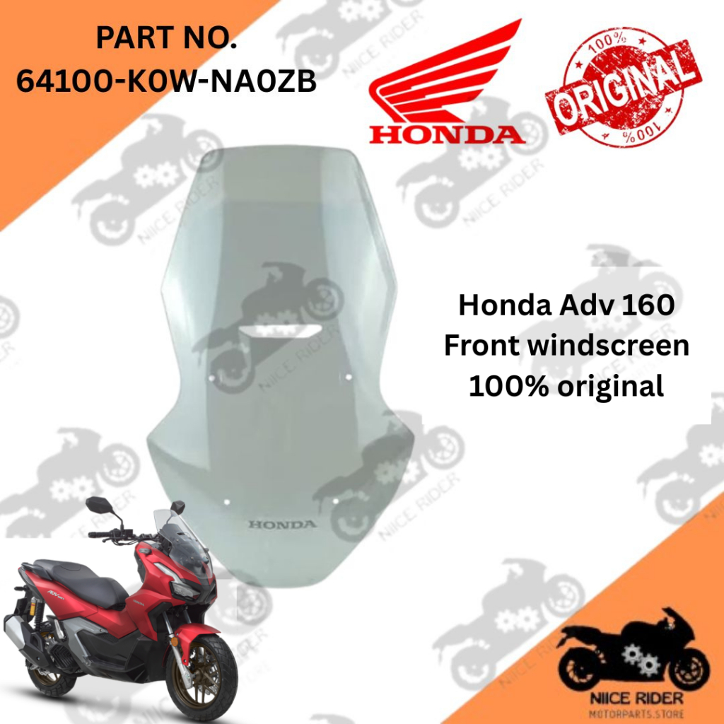 Honda ADV 160 windscreen clear camaca visor depan 64100-K0W-NA0ZA