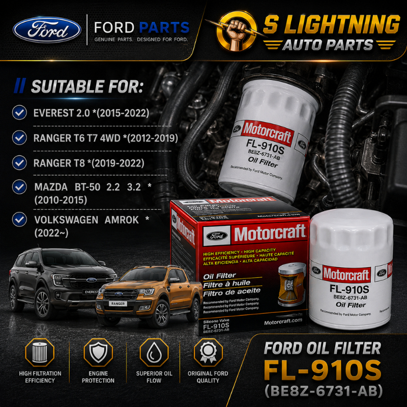 (FL-910S) (BE8Z-6731-AB) กรองน้ํามัน-FORD FIESTA, FOCUS, GUKA, MUSTANG 2.3