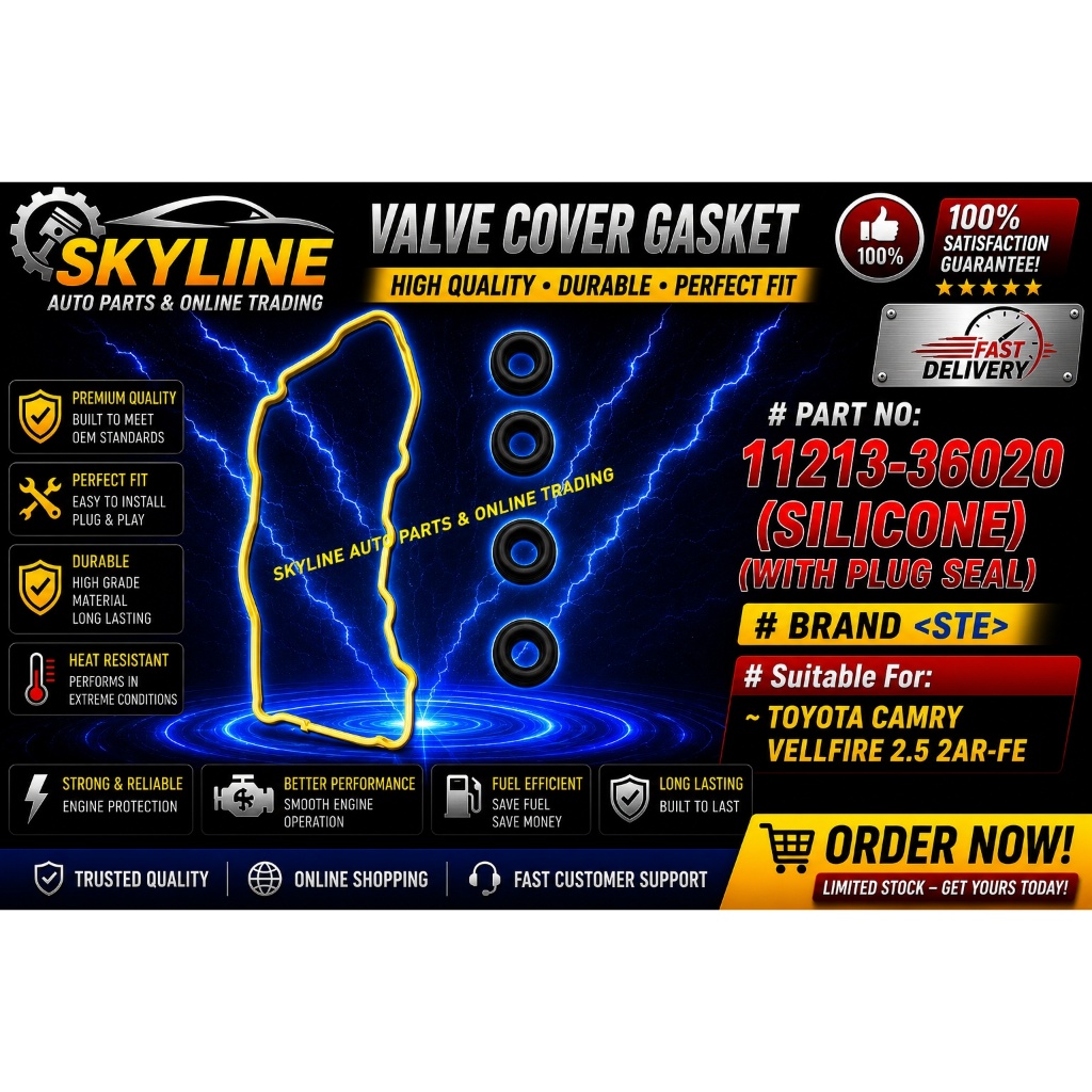 VG-TY059 11213-36020 ฝาครอบวาล์ว GASKET TOYOTA CAMRY 2.5 2AR-FE / VELLFIRE 2.5 2AR-FE