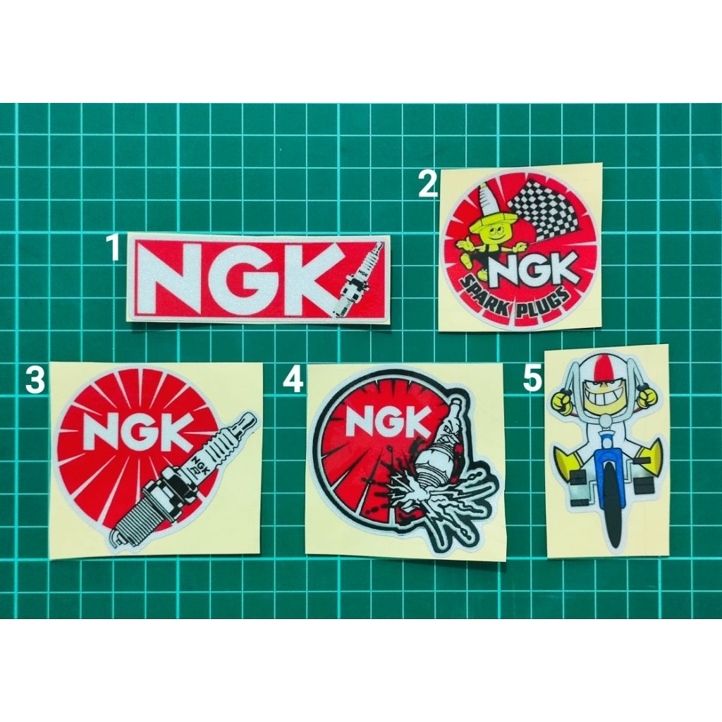 Stiker NGK / NGK Spark Plug / NGK Plug Sticker Printing Laminated Waterproof Designs