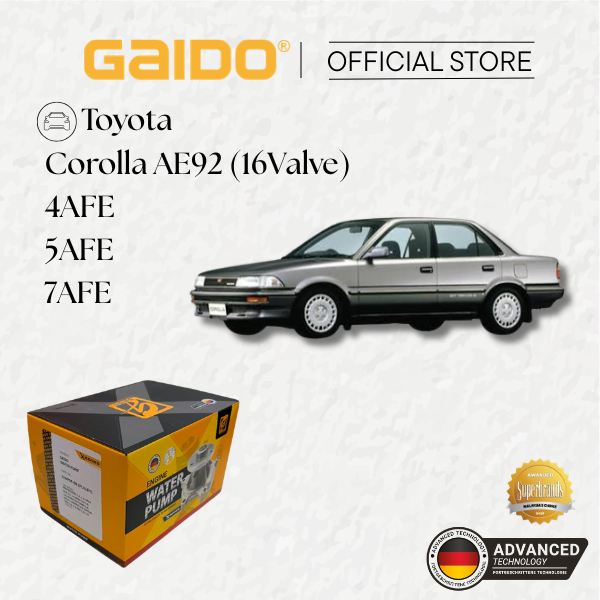 ปั้มน้ํา GAIDO Toyota Corolla AE92 16V 4AFE 5AFE 7AFE
