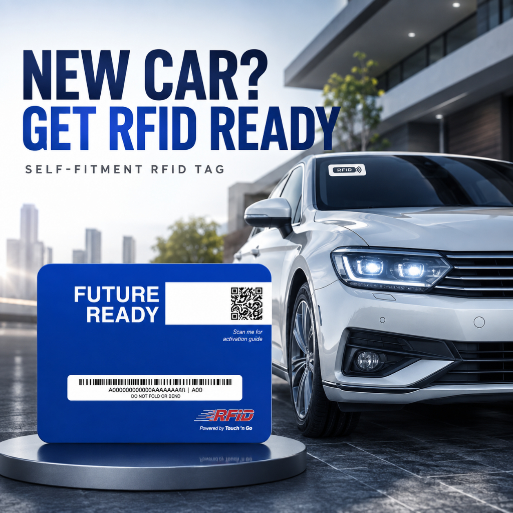 RFID TAG Self Fitment Tag สําหรับไฟหน้ากระจกรถยนต์ใหม่ Toll