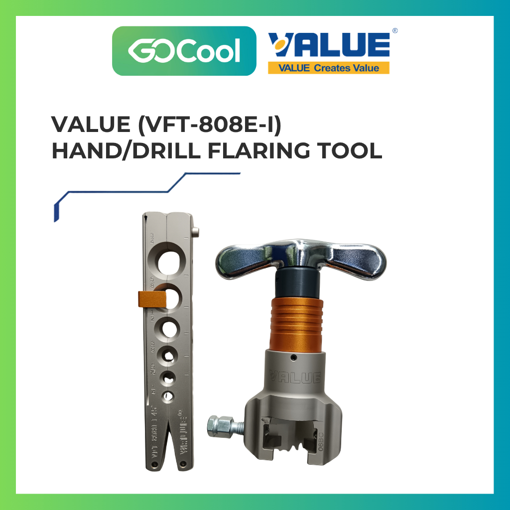 Value Flaring Tool VFT-808L-I VFT-808UA-I VFT-808E-I 1/4 "16" 3/8" 1/2" 5/8" 3/4" (นิ้ว) Flaring Too