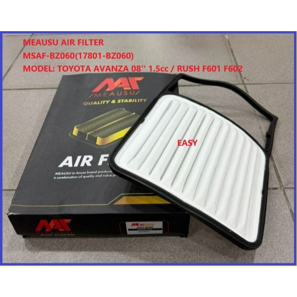 MEAUSU AIR FILTER MSAF-BZ060(17801-BZ060) รุ่น: TOYOTA AVANZA 08 1.5cc / RUSH F601 F602