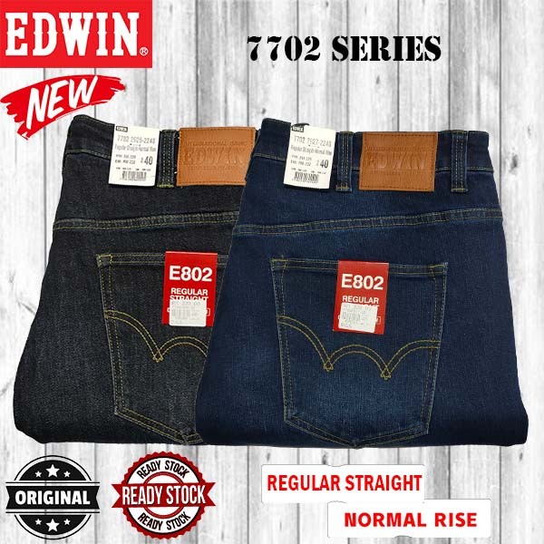 [ EDWIN ]UNISEX JEANS STRETCHABLE REGULAR STRAIGHT-NORMAL RISE (BAGGY JEANS) / SELUAR PANJANG JEANS 
