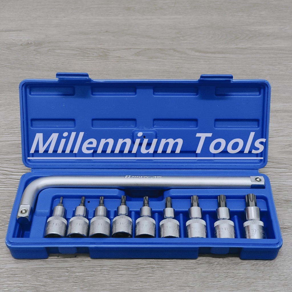 SB TOOLS ชุดซ็อกเก็ต Torx Bit 10 ชิ้น (T8~T55)