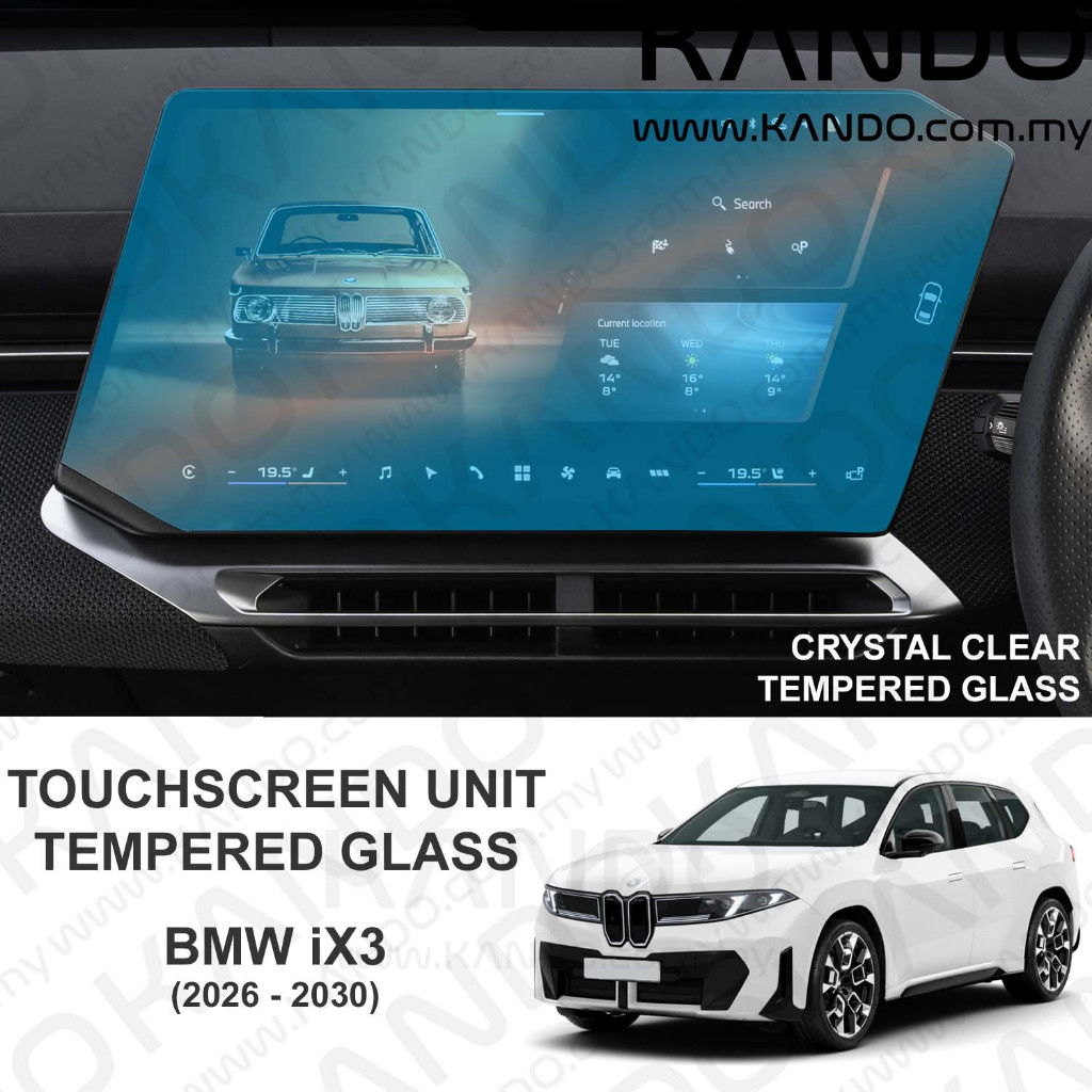 BMW iX3 กระจกนิรภัยป้องกัน BMW iX3 ป้องกันหน้าจอ BMW iX3 NA5 หัวหน่วย BMW iX3 NA5 หน้าจอ GPS BMW iX3