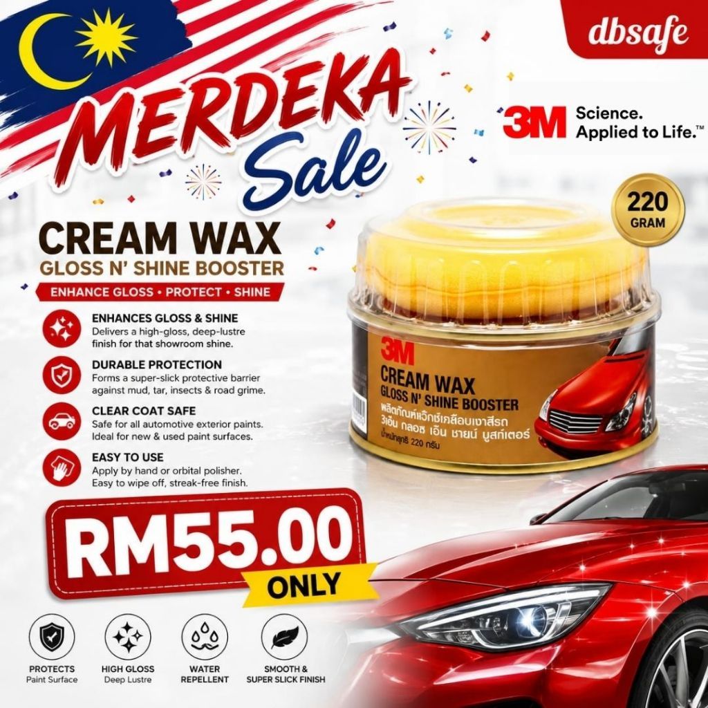 3M Auto Care Cream Wax Gloss n Shine Booster (220g) - (Car Care)