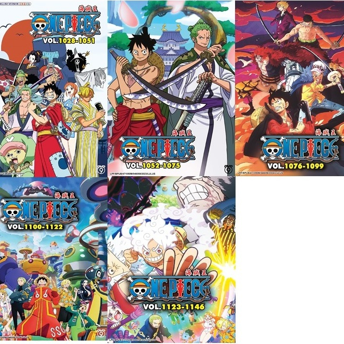 Anime DVD One Piece TV Series Box 34 35 36 37 38 ( Vol.1028 - 1146 ) 海