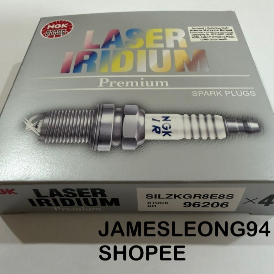 NGK SILZKGR8E8S (96206) LASER IRIDIUM SPARK PLUG TOYOTA SUPRA GR 2.0cc MK5 B48 / BMW Z4 M2 M3 M4 X3M