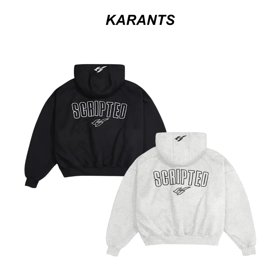 Karants Hoodie Zip Fabink Fleece Bordir Timbul 2 Zip Lelaki - AK29