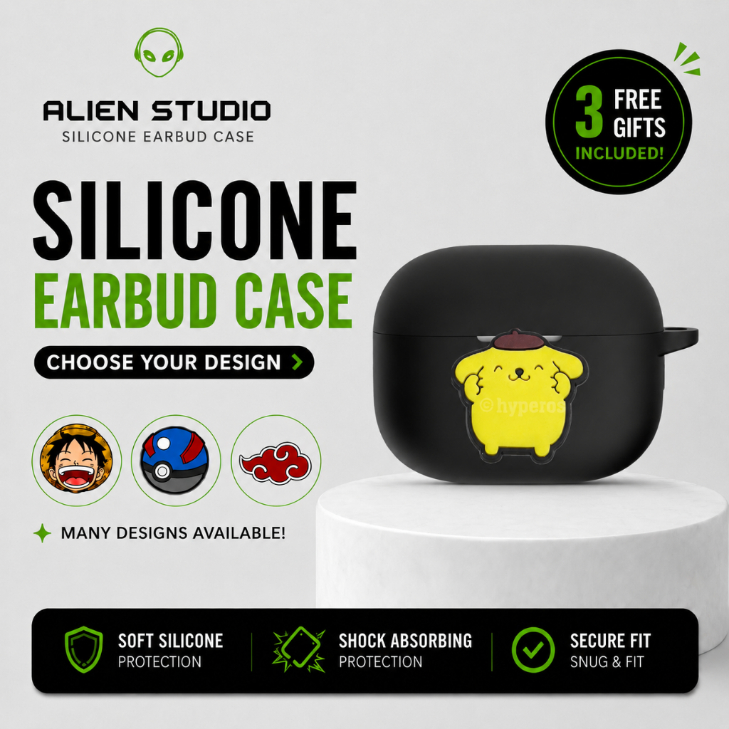 ALIEN STUDIO ฝาครอบป้องกันซิลิโคนสไตล์ 3D สําหรับ Vivo Tws 4 Case พร้อมชุด