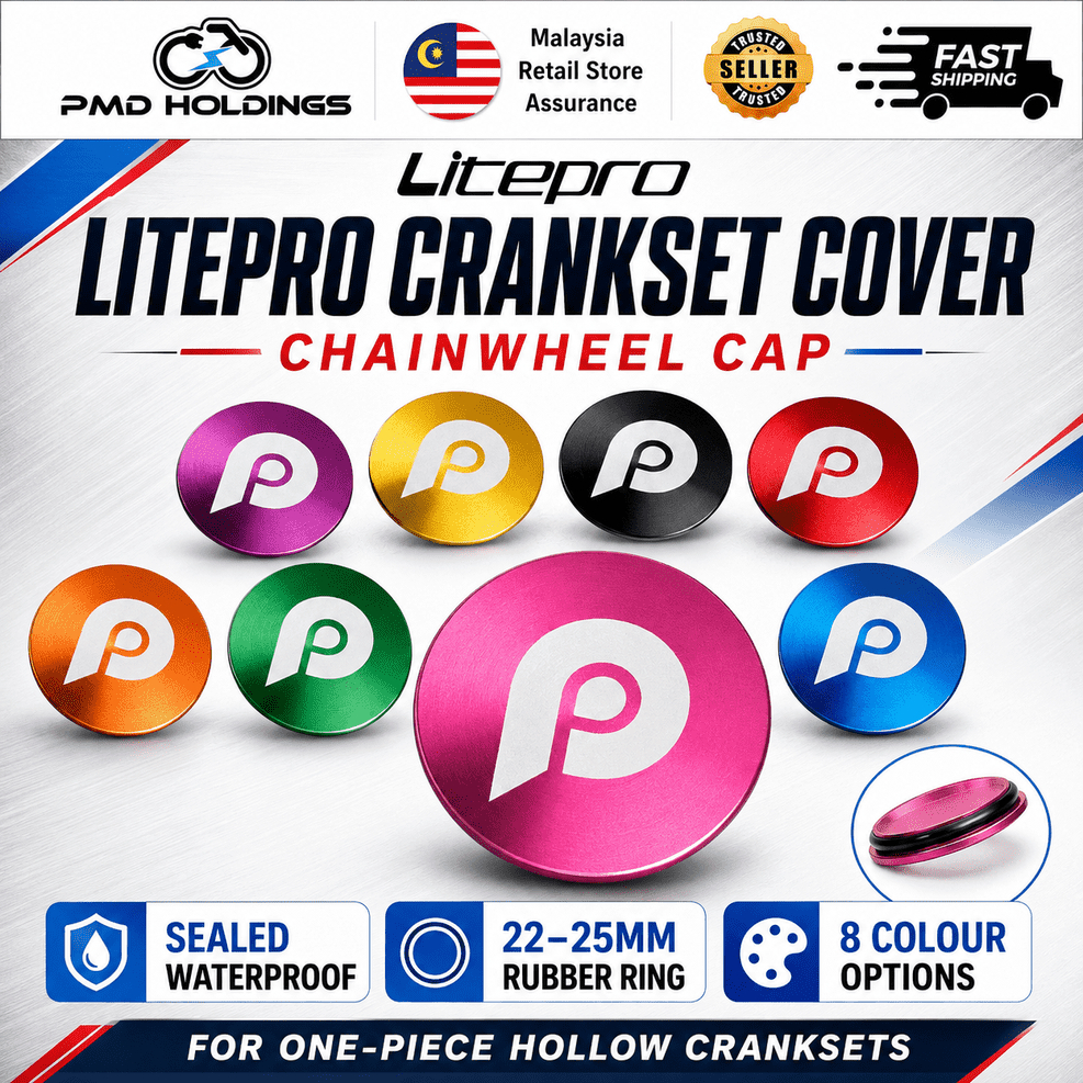 Litepro Alloy Hollow Crankset Dust Cap 1 PC 中空牙盘防盖 Penutup Engkol Basikal Lipat 1 PC