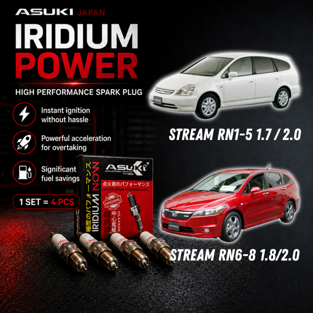 ASUKI ญี่ปุ่นหัวเทียน Iridium Stream s7a s7c rn1 rn3 Stream Rn6 Sma Rn8 1 ชุด 4 ชิ้น aik20ln