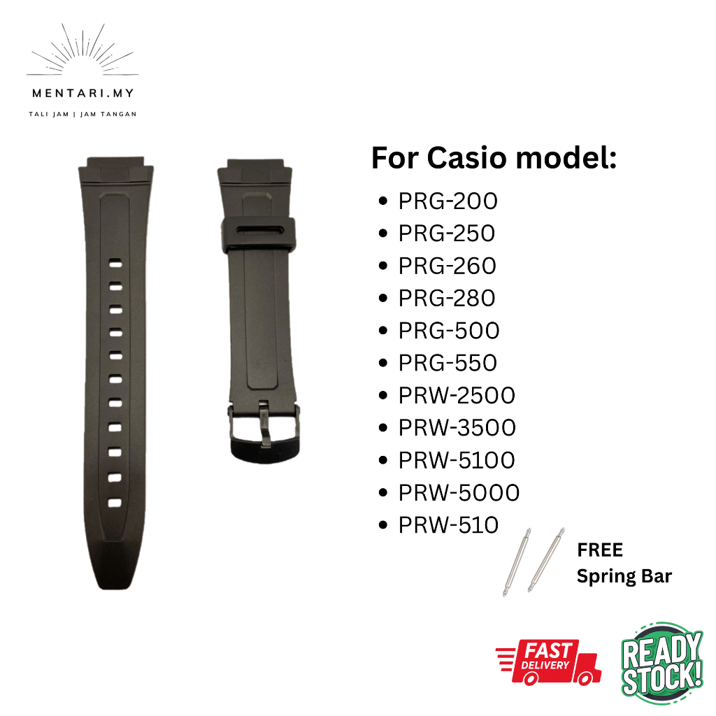 สายนาฬิกาสําหรับ Casio ProTrek PRG-200 PRG-250 PRG-260 PRG-280 PRG-500 PRG-550 PRW-2500 PRW-3500 PRW