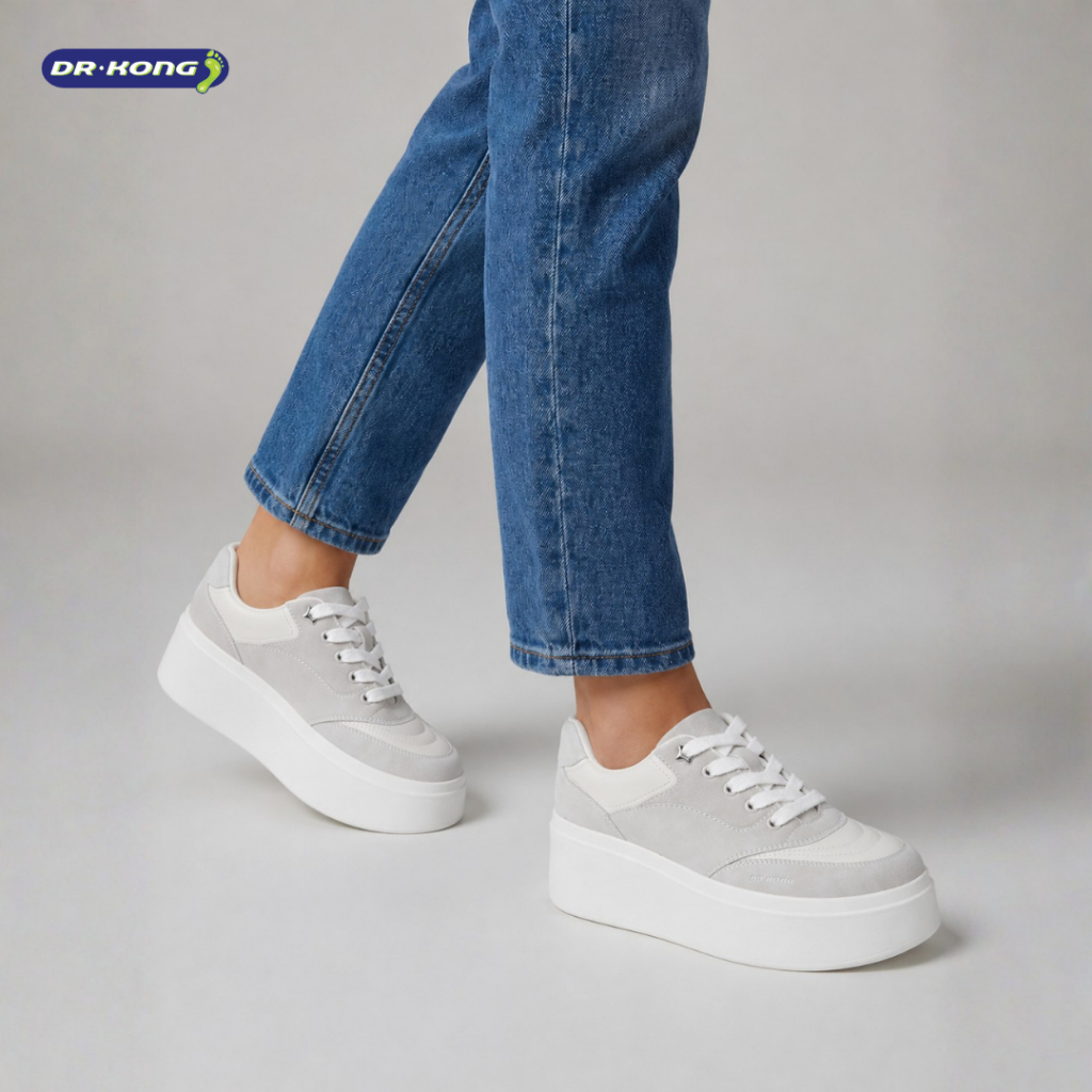 Dr Kong Women Wedge Sneakers I Arch Support I Comfort Casual Shoes (DK-1W50A3007AW)