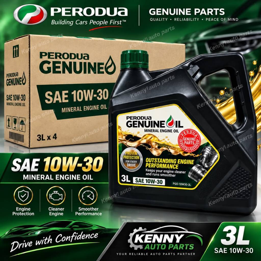 PERODUA 10W30 3L VIVA KANCIL KELISA KENARI MYVI 1.0 ATOS 10W-30 PERODUA ENGINE OIL MINERAL