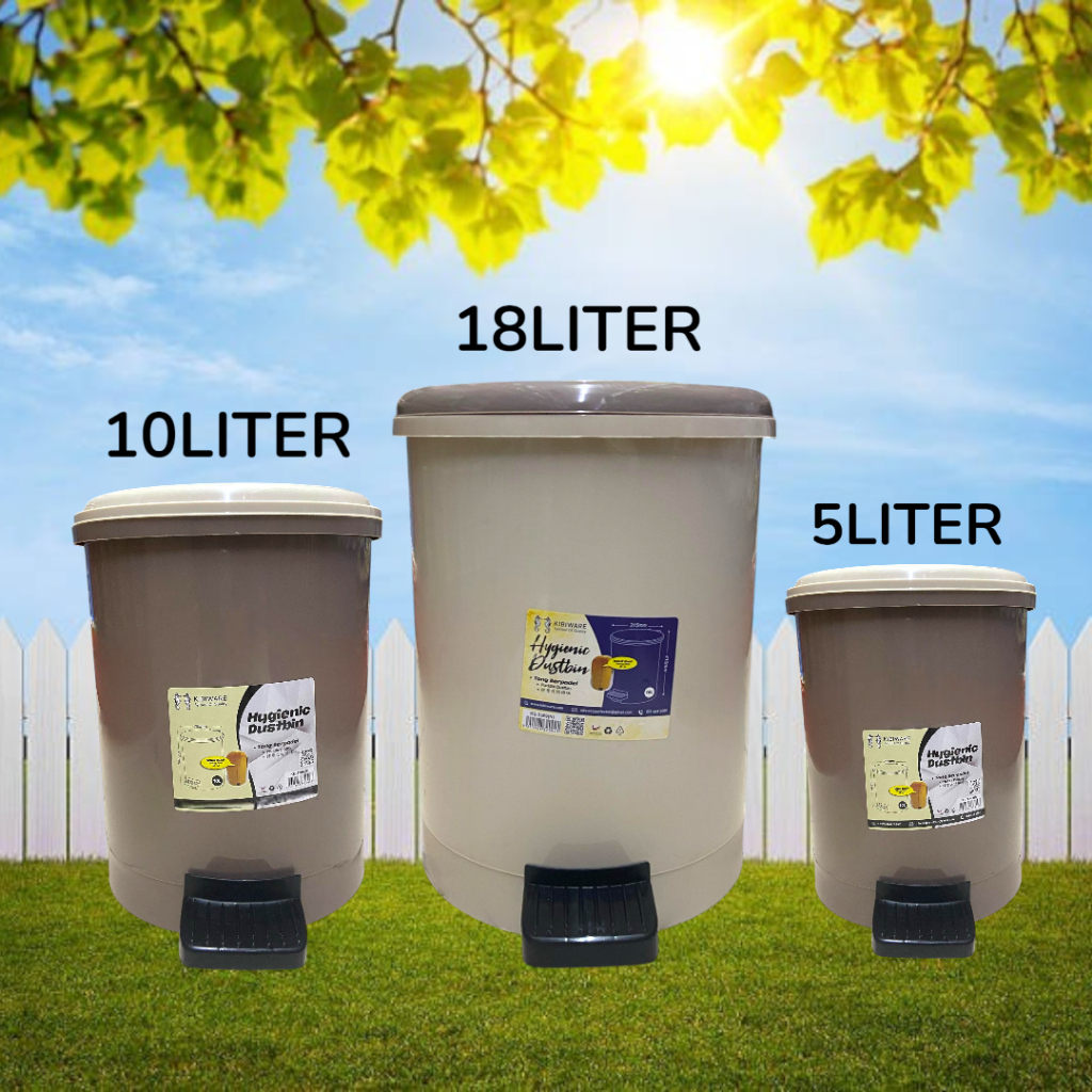 KIBIWARE TONG SAMPAH PIJAK / STEP DUSTBIN / TONG SAMPAH / RECYCLE BIN / TONG SAMPAH KITAR SEMULA / B