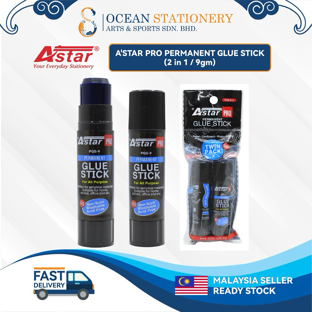 แท่งกาวถาวร Astar Pro (2 in 1,9gm)
