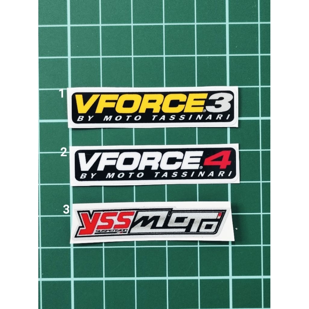 สติ๊กเกอร์พิมพ์ YSS MOTOR/VFORCE3/VFORCE4 มอเตอร์สติ๊กเกอร์